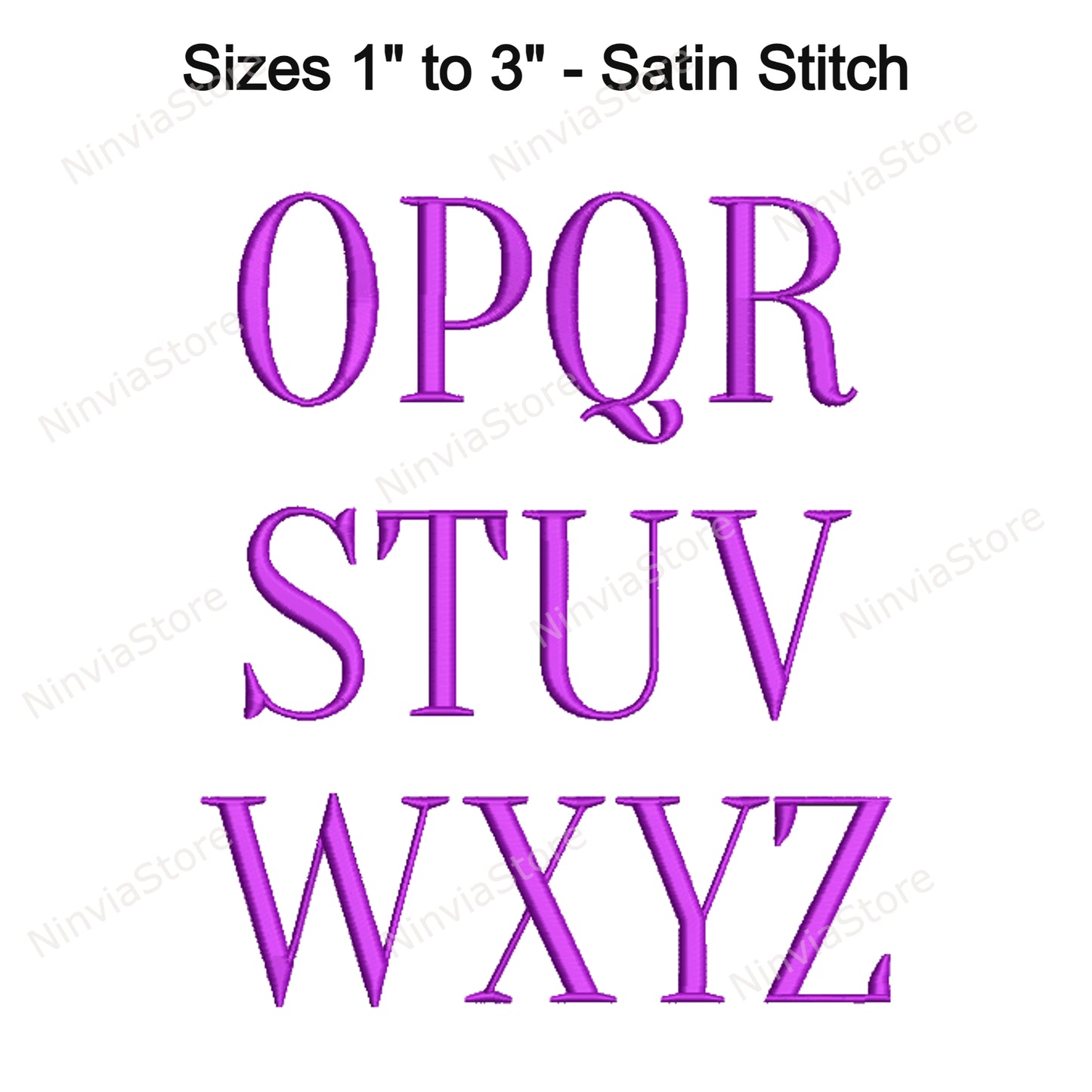 Elegant Monogram Machine Embroidery Font, 15 sizes, 8 formats, BX Font, PE font, Monogram Alphabet Embroidery Design