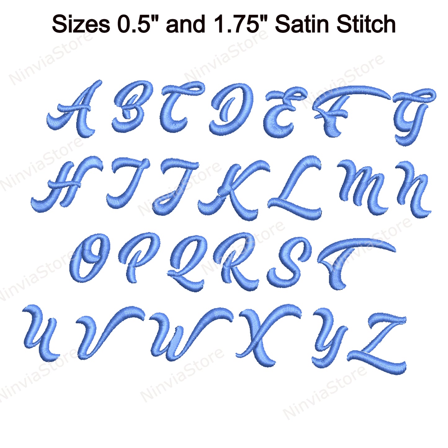 Police de broderie Machine Mustardo Script, 14 tailles, 8 formats, police BX, police PE, motifs de broderie Monogram Alphabet
