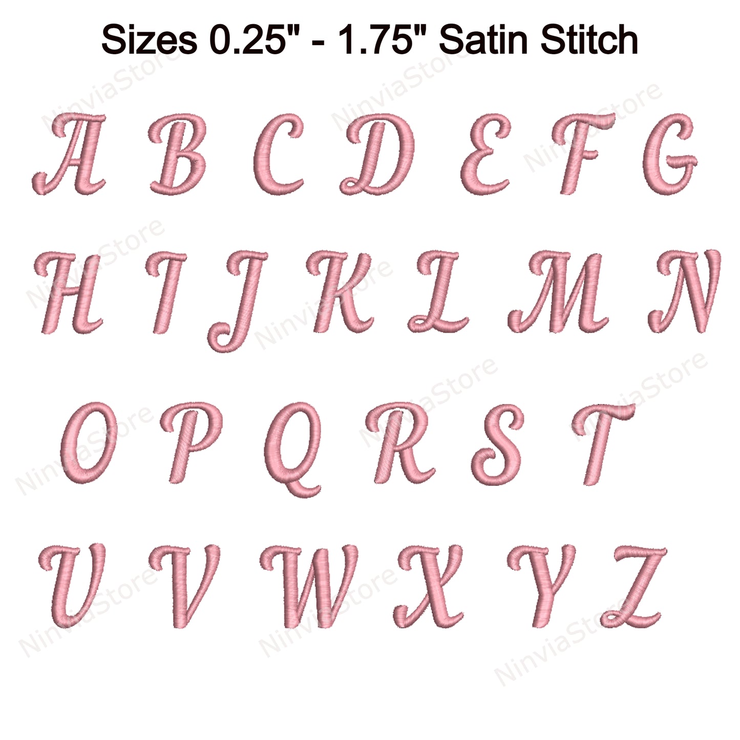 My Love Script Machine Embroidery Font, 14 tailles, 8 formats, police BX, police PE, Monogram Alphabet Broderie Designs
