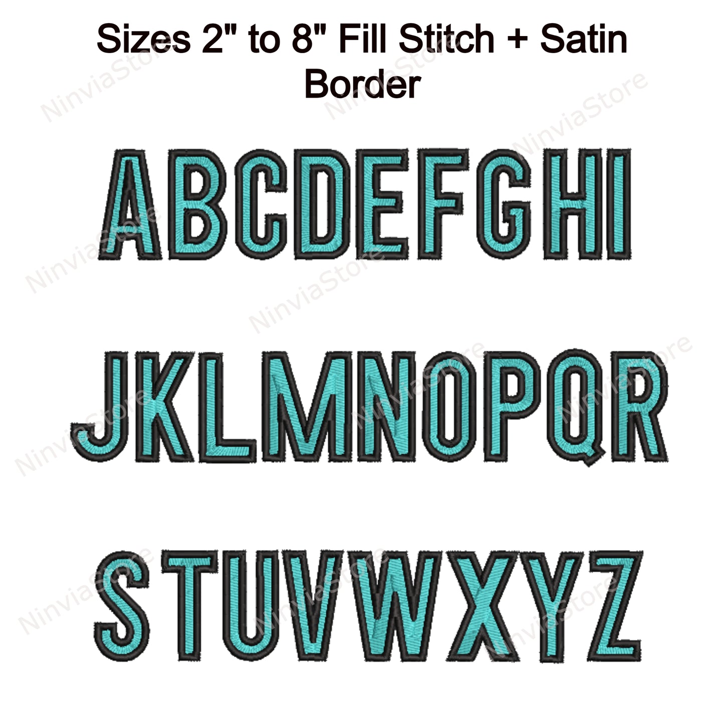 Große Block-Medium-Maschinenstickschrift, 15 Größen, 8 Formate, BX-Schriftart, PE-Schriftart, Monogramm-Alphabet-Stickmotive