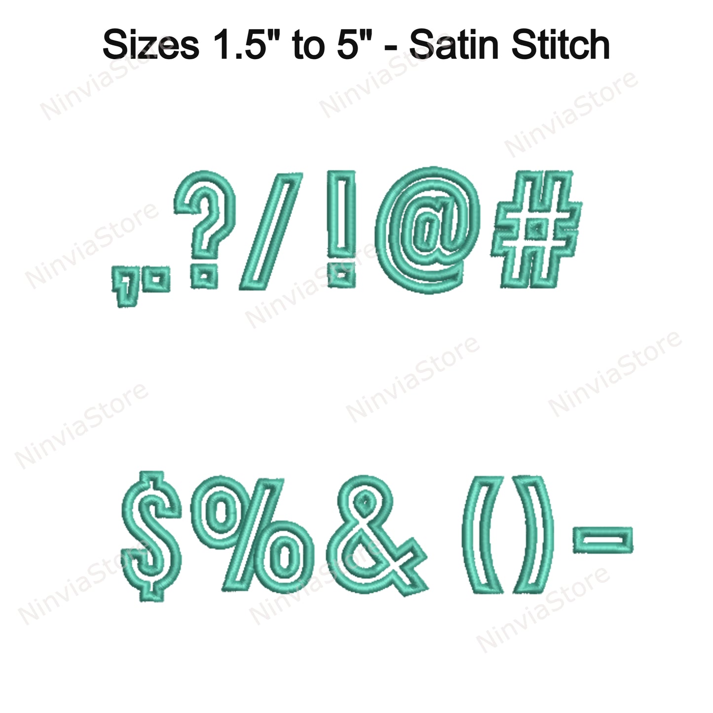 3D Foam Outline Narrow Block Embroidery Font, 3D Puff Foam Block BX Font, Monogram Alphabet Machine Embroidery Design
