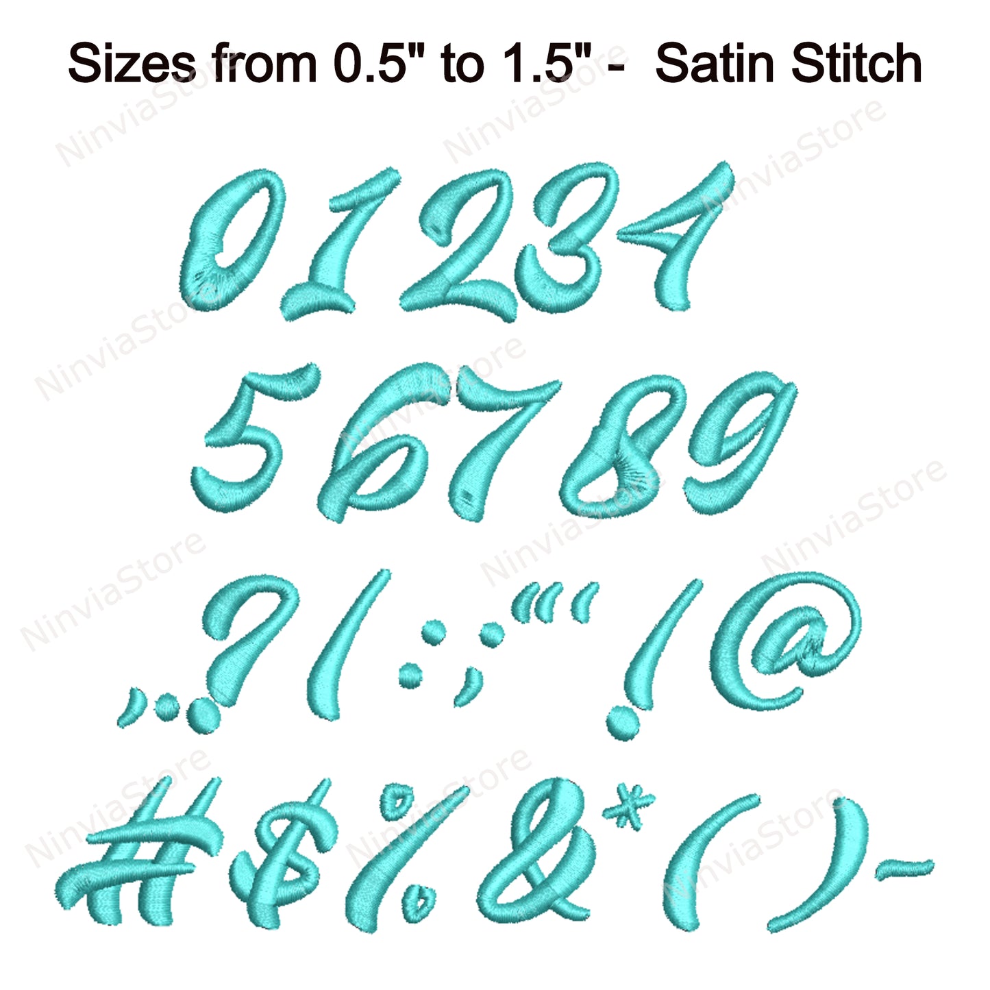 Oliver Script Maschinenstickschrift, 11 Größen, 8 Formate, BX-Schriftart, PE-Schriftart, Monogramm-Alphabet-Stickmotive