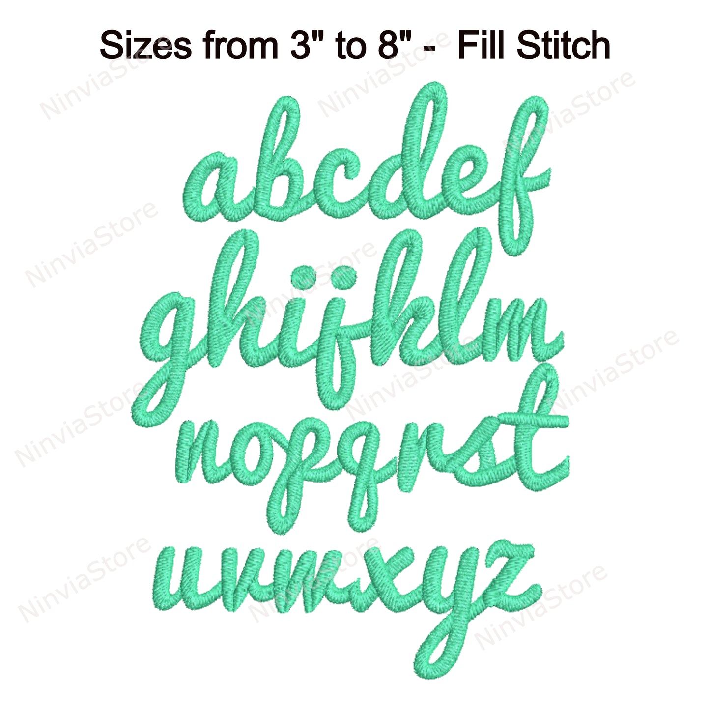 Police de broderie Pacifico Script Machine, 12 tailles, 8 formats, police BX, police PE, motifs de broderie Monogram Alphabet