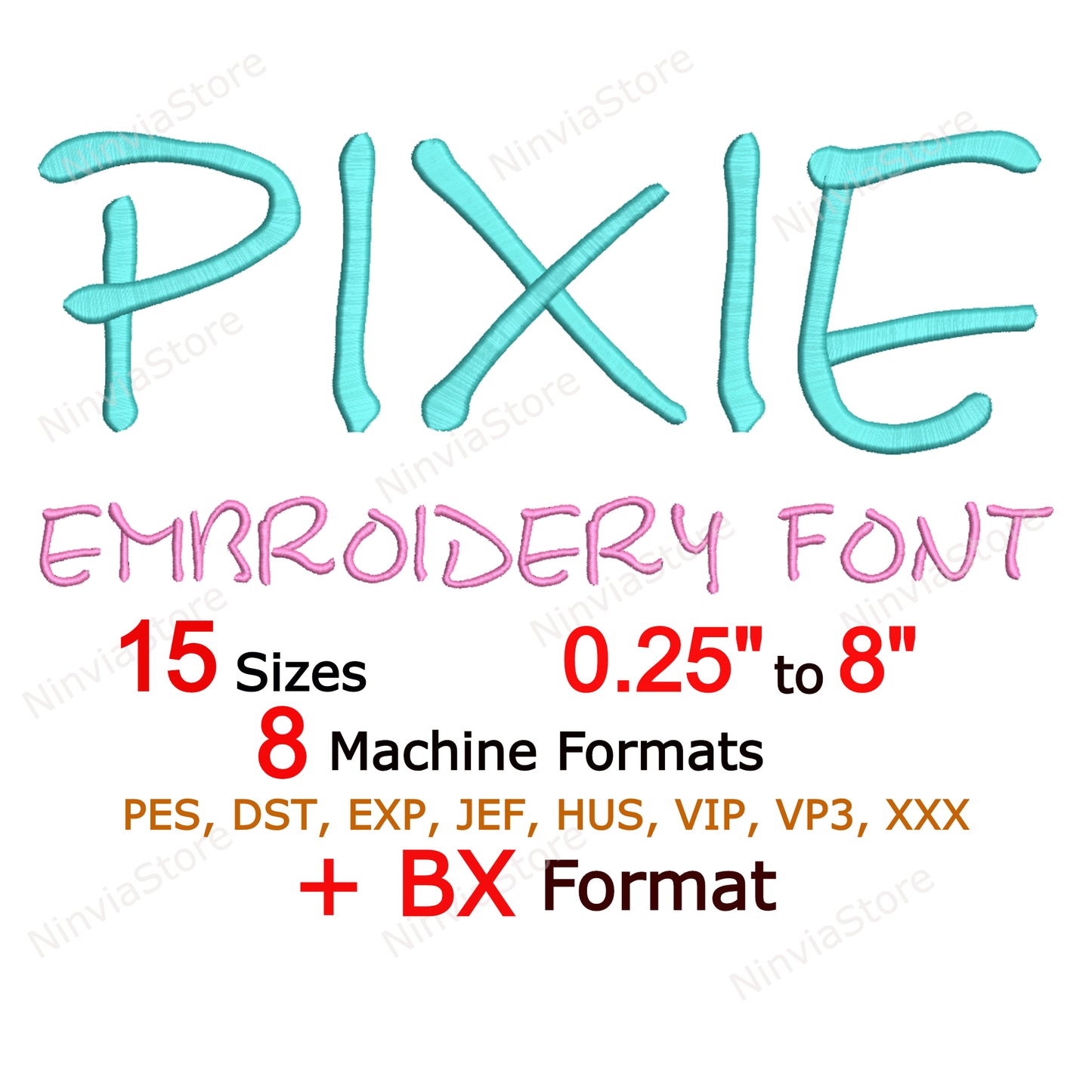 Police de broderie machine à blocs ronds, 15 tailles, 8 formats, police BX, police PE, motifs de broderie Monogram Alphabet