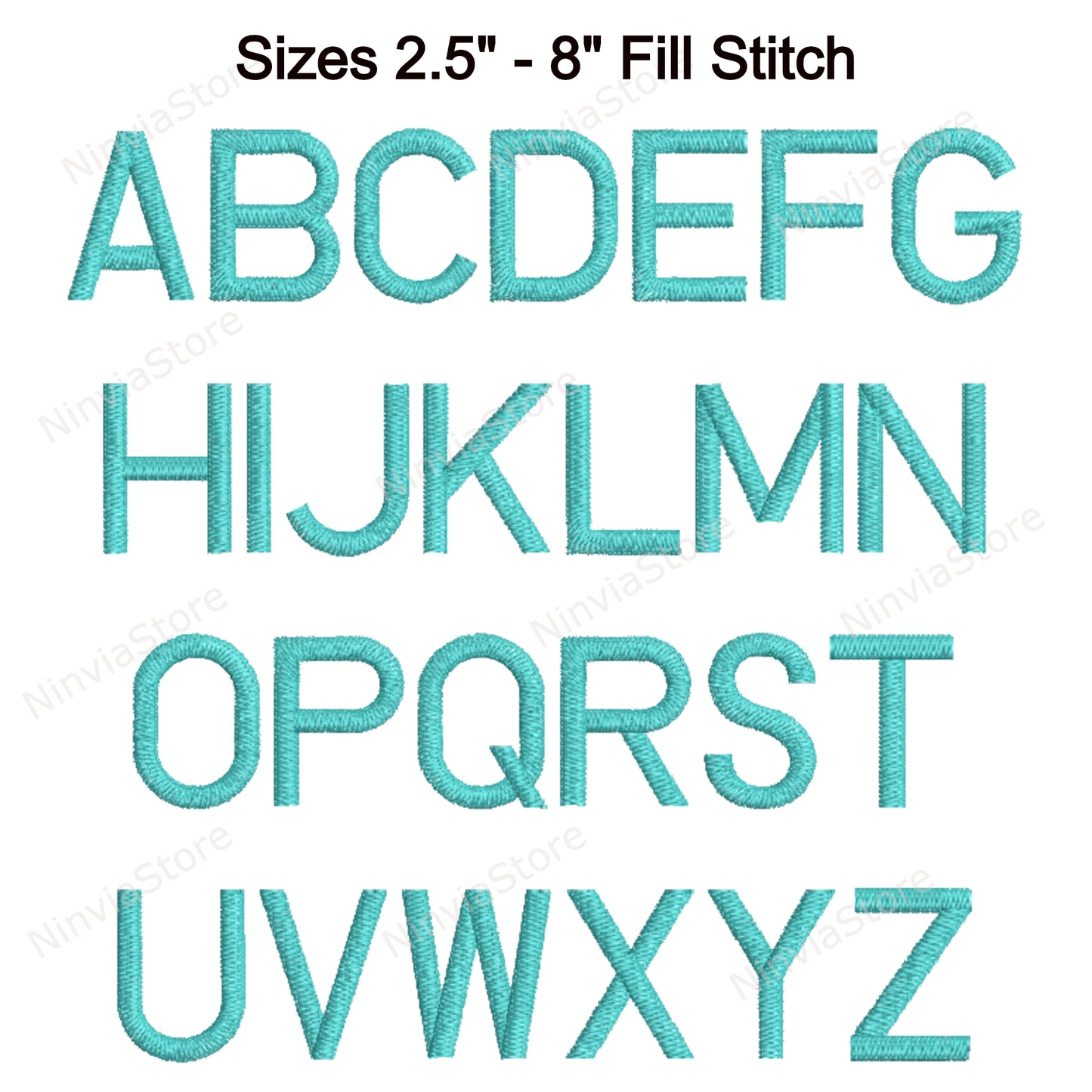 Einfache Block-Maschinenstickschrift, 15 Größen, 8 Formate, BX-Schriftart, PE-Schriftart, Monogramm-Alphabet-Stickmotive