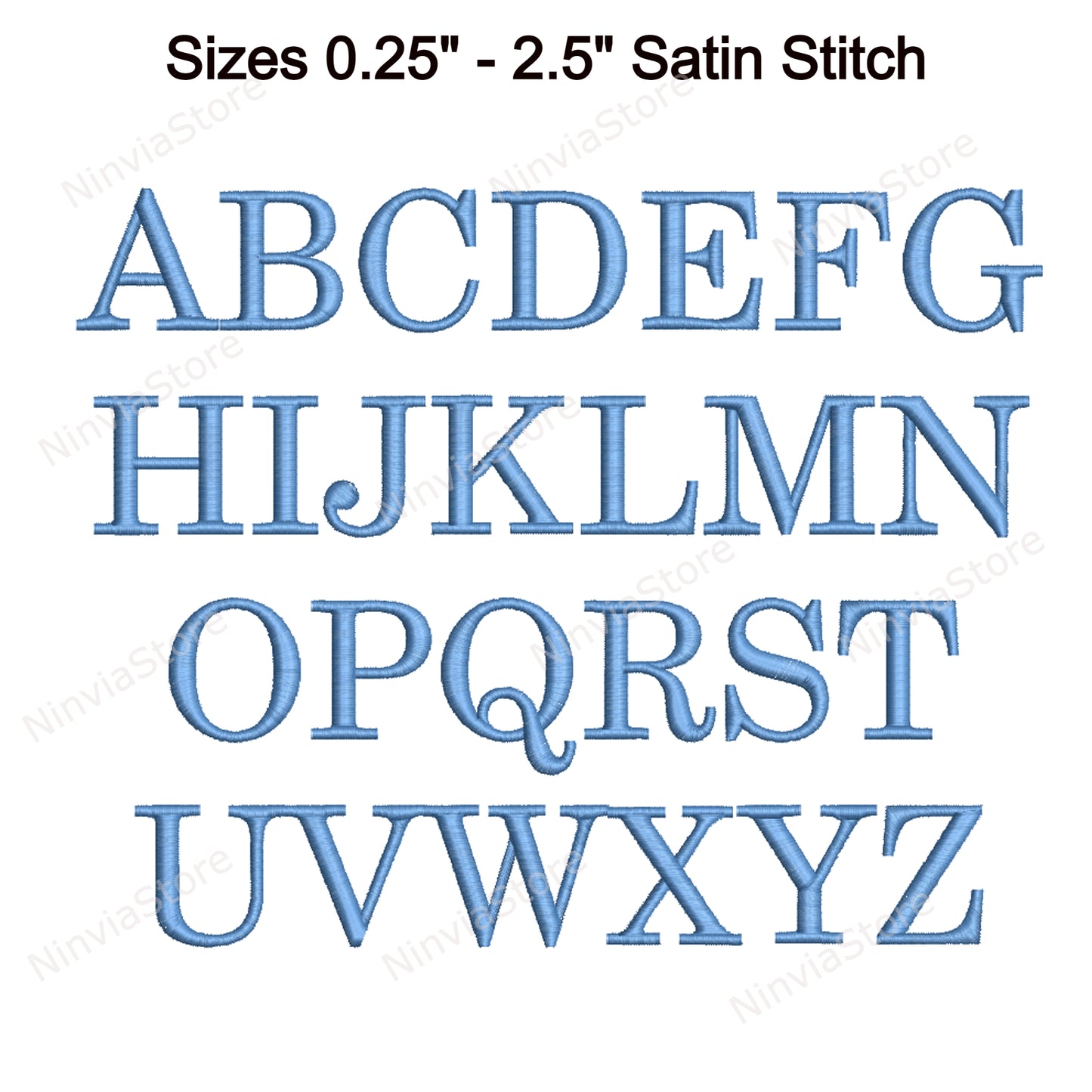 Schola Maschinenstickschrift, 15 Größen, 8 Formate, BX-Schriftart, PE-Schriftart, Monogramm-Alphabet-Stickmotive