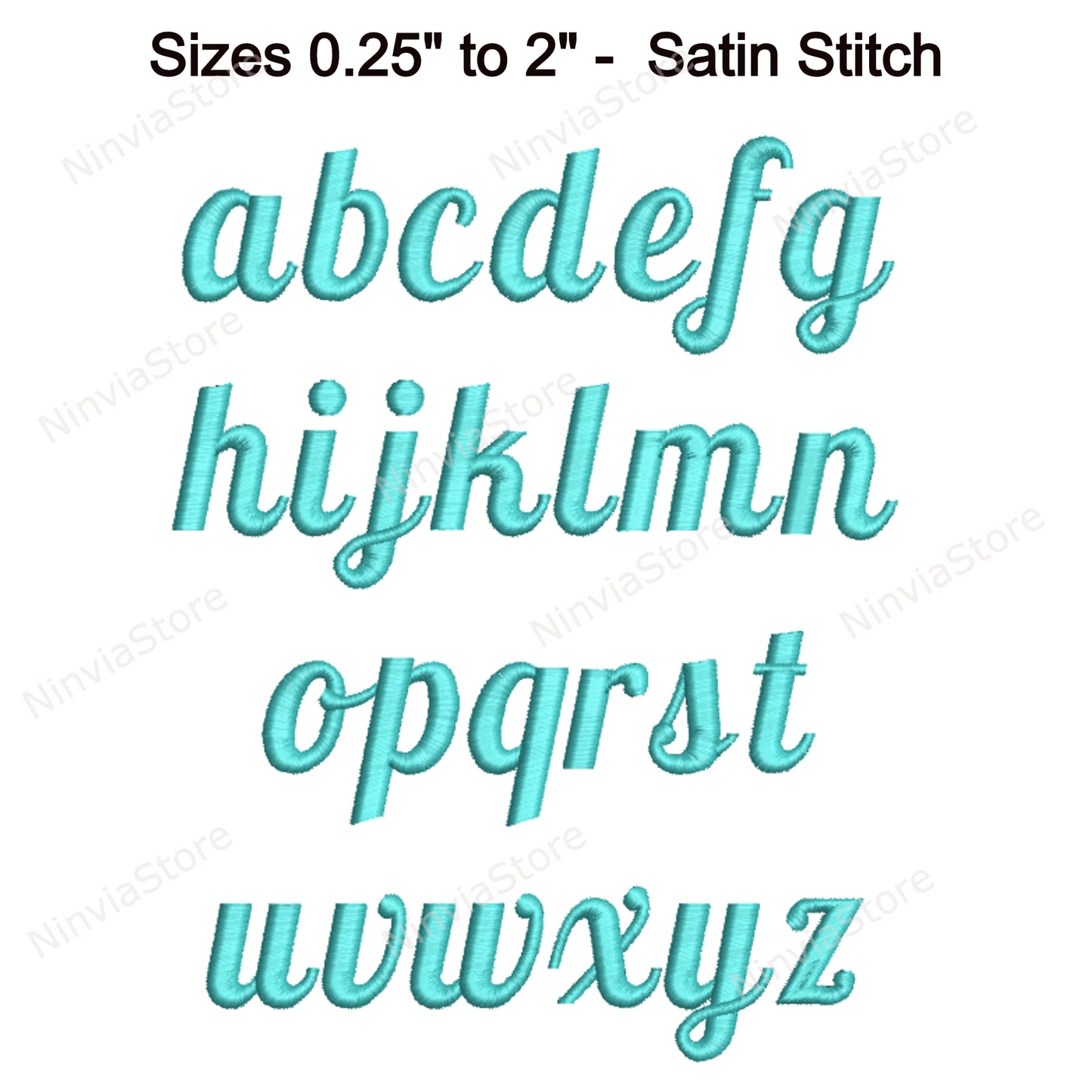 Seamaiden Script Machine Embroidery Font, 15 sizes, 8 formats, BX Font, PE font, Monogram Alphabet Embroidery Designs