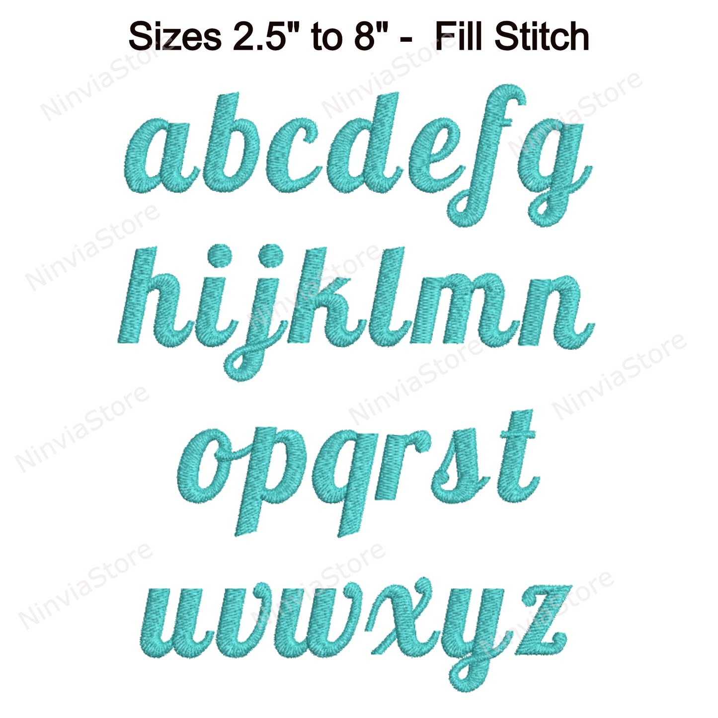 Seamaiden Script Machine Embroidery Font, 15 sizes, 8 formats, BX Font, PE font, Monogram Alphabet Embroidery Designs