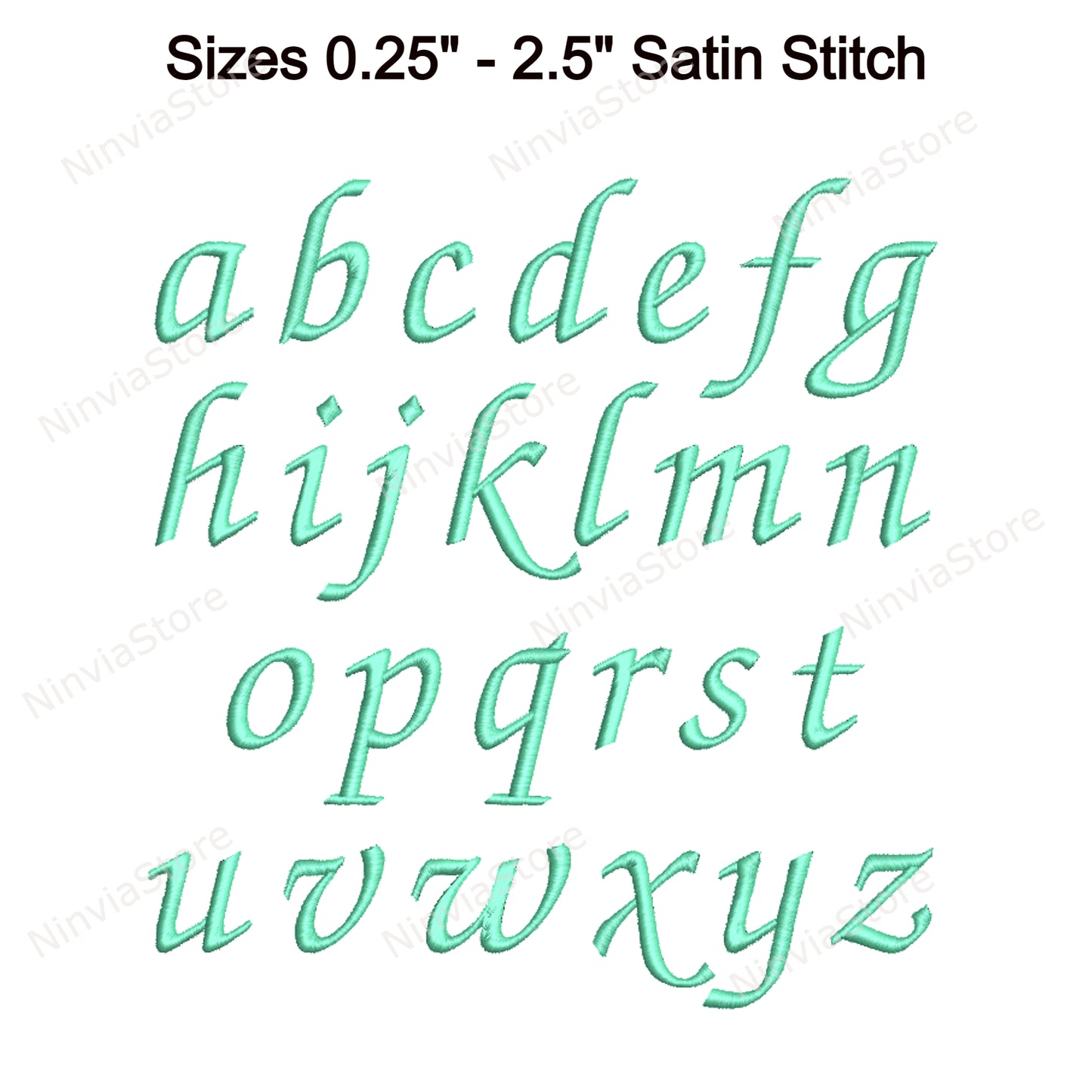 Singular Script Maschinenstickschrift, 15 Größen, 8 Formate, BX-Schriftart, PE-Schriftart, Monogramm-Alphabet-Stickmotive