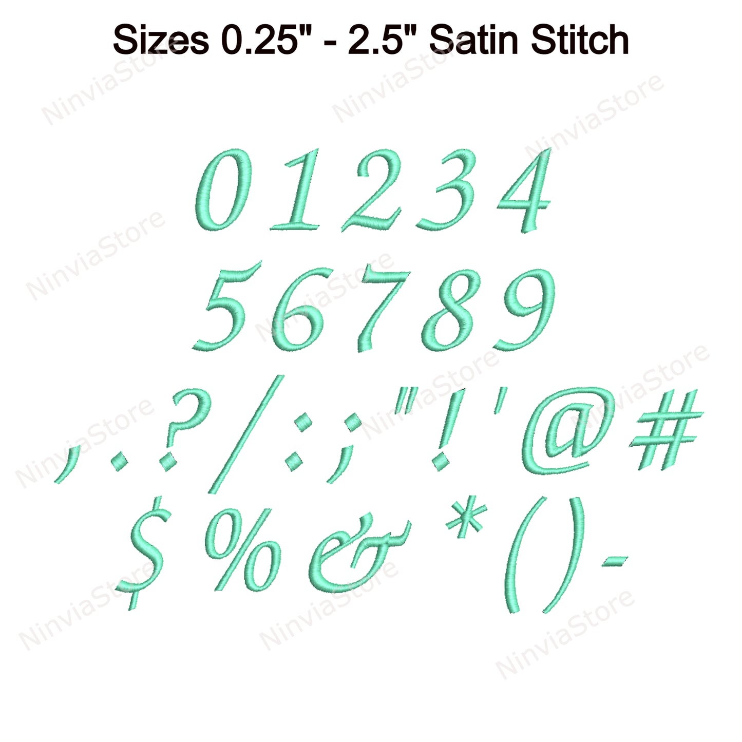 Singular Script Maschinenstickschrift, 15 Größen, 8 Formate, BX-Schriftart, PE-Schriftart, Monogramm-Alphabet-Stickmotive