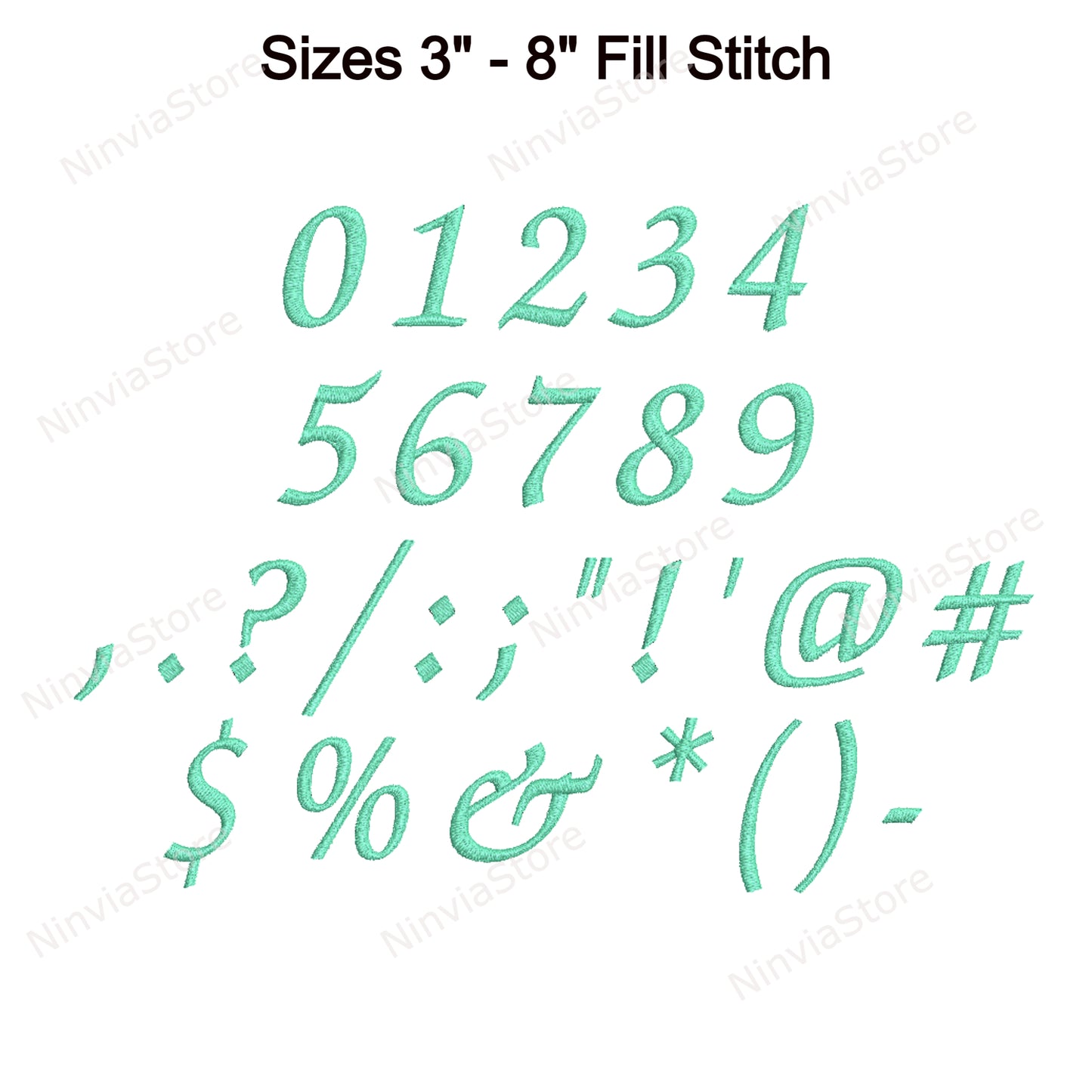Singular Script Maschinenstickschrift, 15 Größen, 8 Formate, BX-Schriftart, PE-Schriftart, Monogramm-Alphabet-Stickmotive
