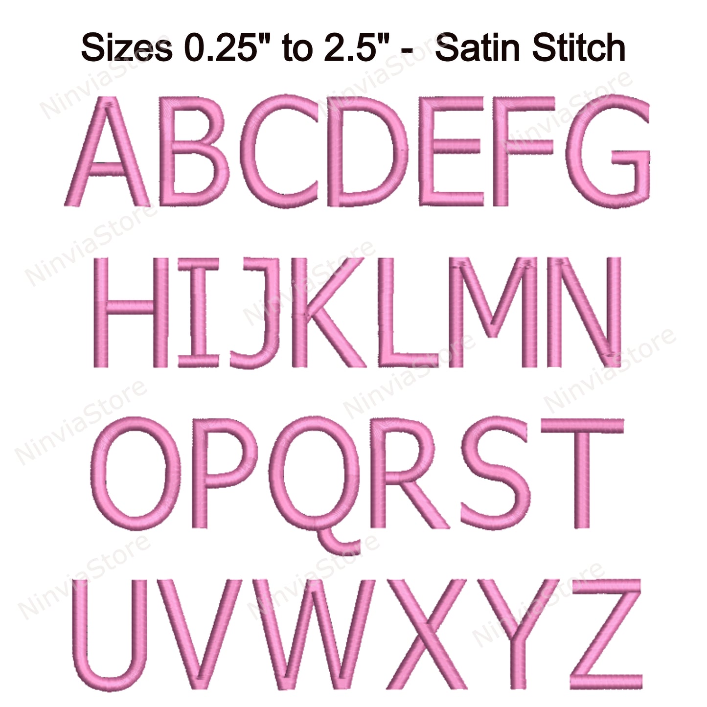 Tahoma Maschinenstickschrift, 15 Größen, 8 Formate, BX-Schriftart, PE-Schriftart, Monogramm-Alphabet-Stickmotive