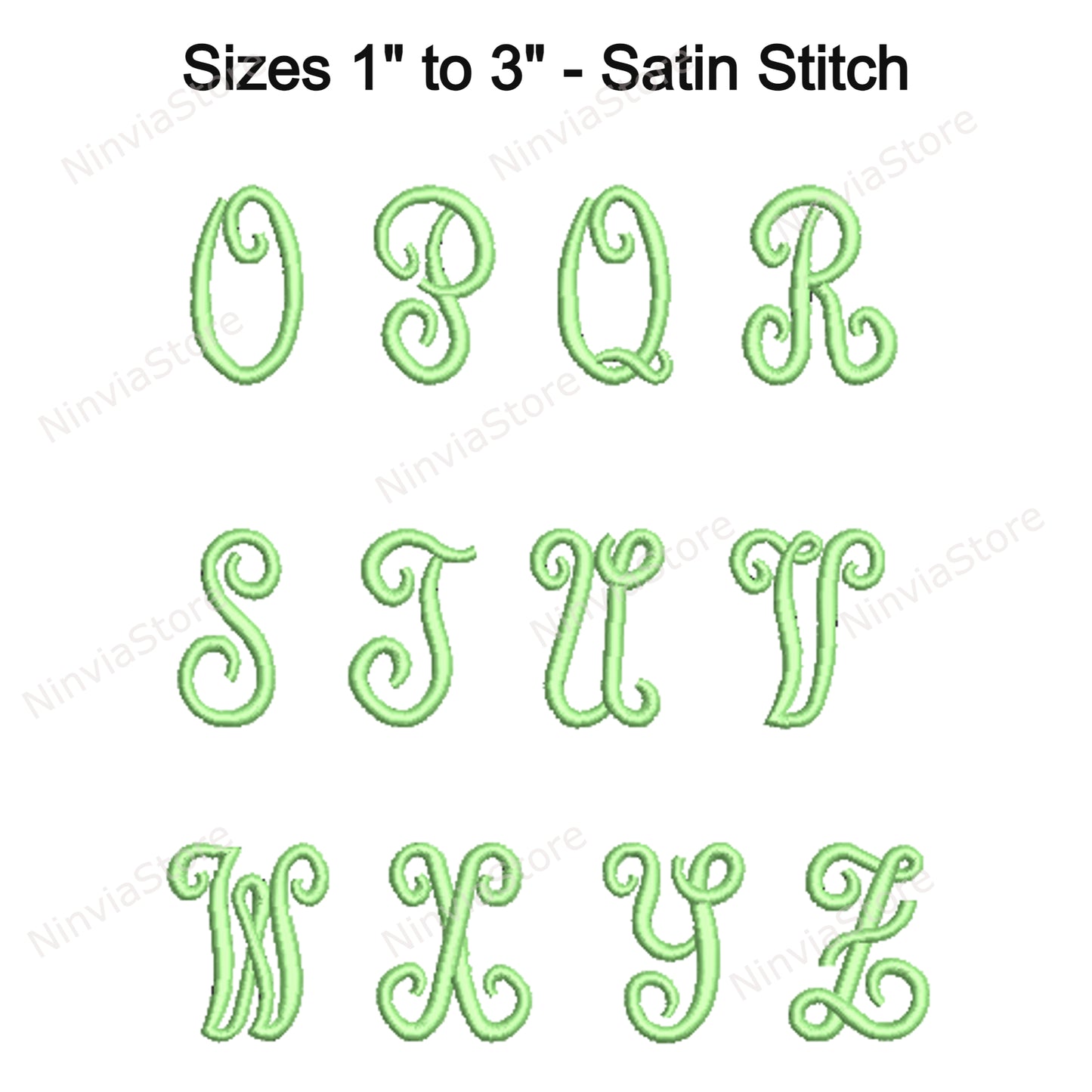 Fischschwanz-Maschinenstickschrift, 15 Größen, 8 Formate, Halloween BX-Schriftart, PE-Schriftart, Monogramm-Alphabet-Stickmotive