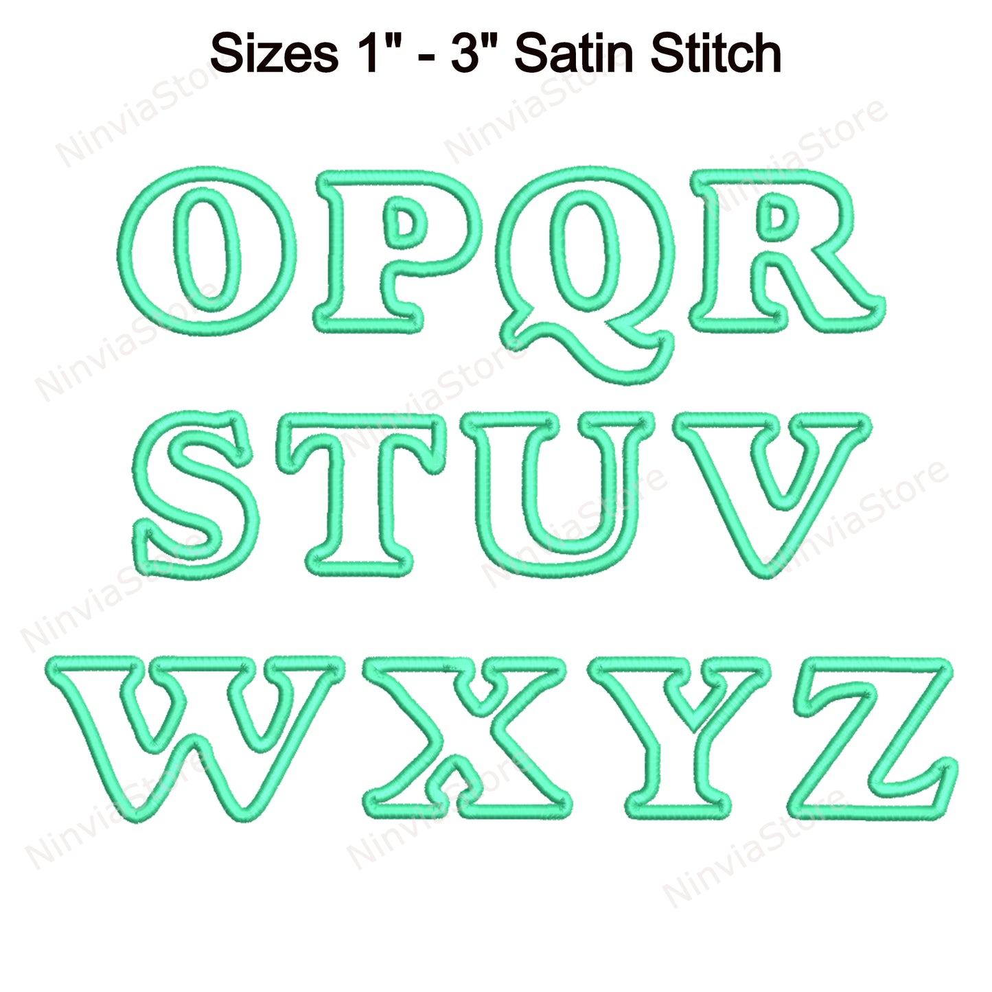 Spielzeug-Applikations-Maschinenstickschrift, 10 Größen, 8 Formate, BX-Schriftart, PE-Schriftart, Monogramm-Alphabet-Stickmotive