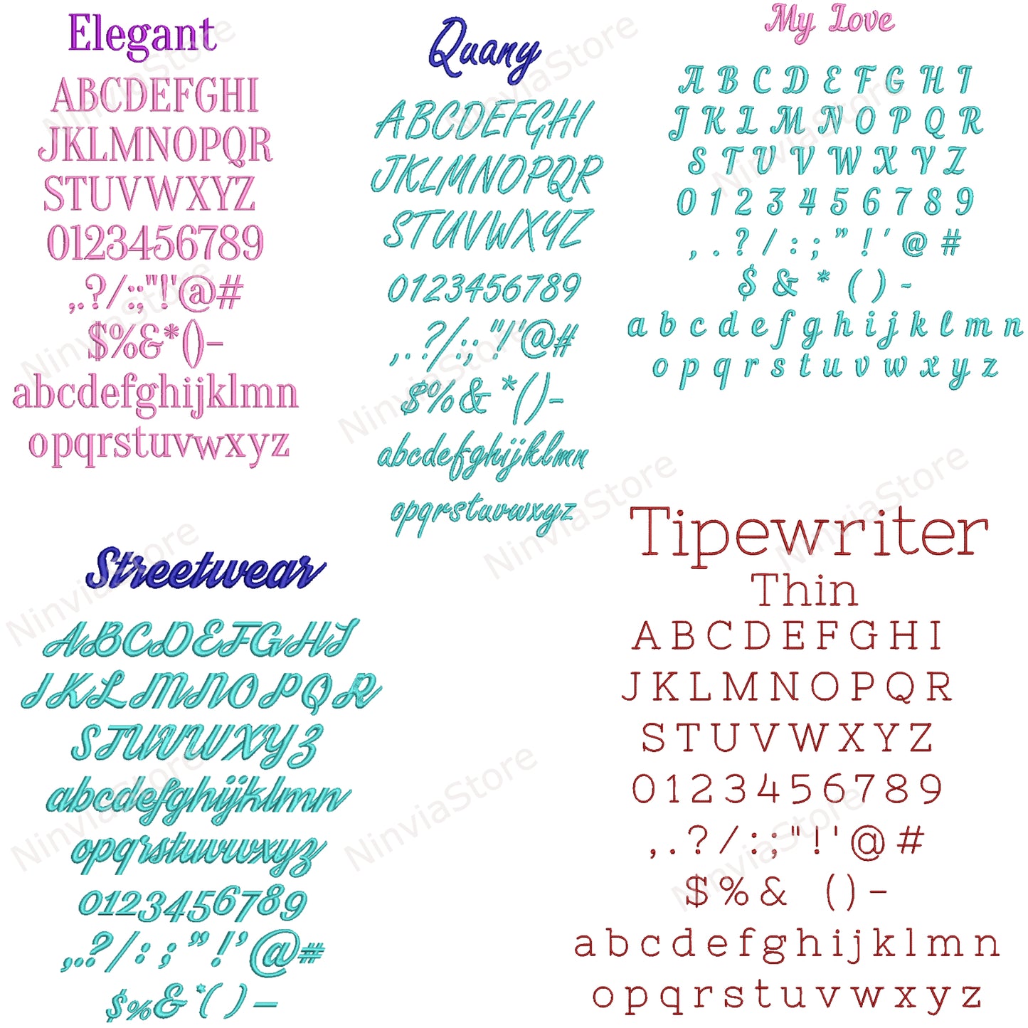 50 BX-Stickschriftarten in den Größen 0,25" und 0,5", Maschinenstickschrift BX, Alphabet-Stickdesign, BX-Schriftarten für Stickereien, kleine Schriftarten