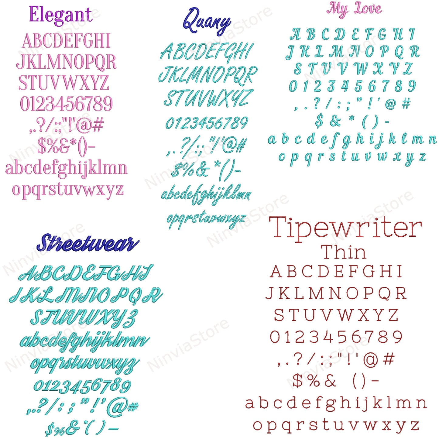 50 PES Embroidery Fonts 0.25" and 0.5" Sizes, Machine Embroidery Font pe, Alphabet Embroidery Design, pe font for Embroidery, Small Size Fonts
