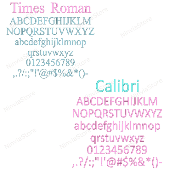 10 VIP Embroidery Fonts Bundle, Alphabet Embroidery Design, Machine Embroidery Font VIP, Monogram Font