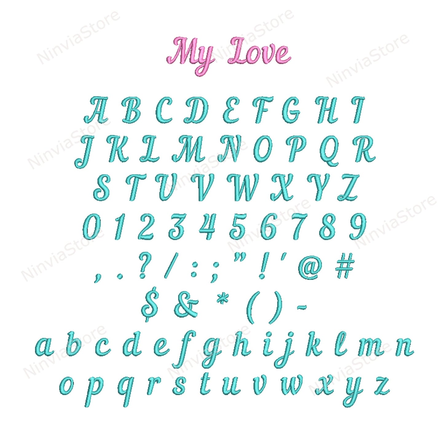 10 VP3 Embroidery Script Fonts Bundle, Cursive Alphabet Embroidery Design, Machine Embroidery Monogram Font VP3