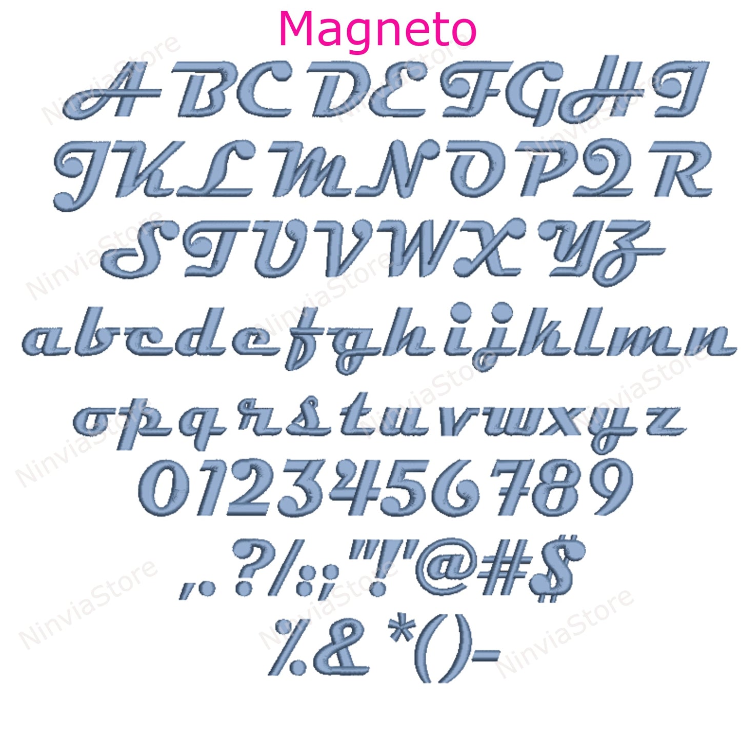 10 VP3 Embroidery Script Fonts Bundle, Machine Embroidery Font VP3, Cursive Alphabet Embroidery Design, Monogram Font