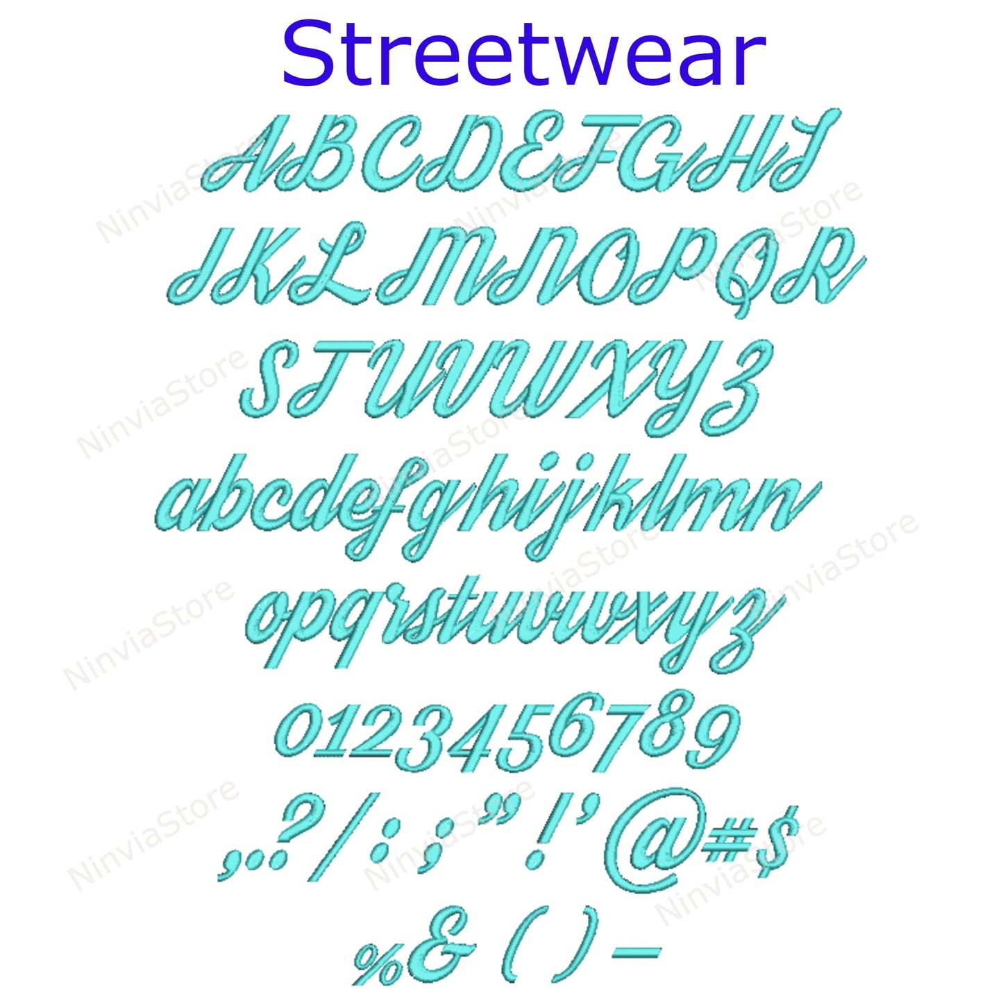 10 VP3 Embroidery Script Fonts Bundle, Machine Embroidery Font VP3, Cursive Alphabet Embroidery Design, Monogram Font