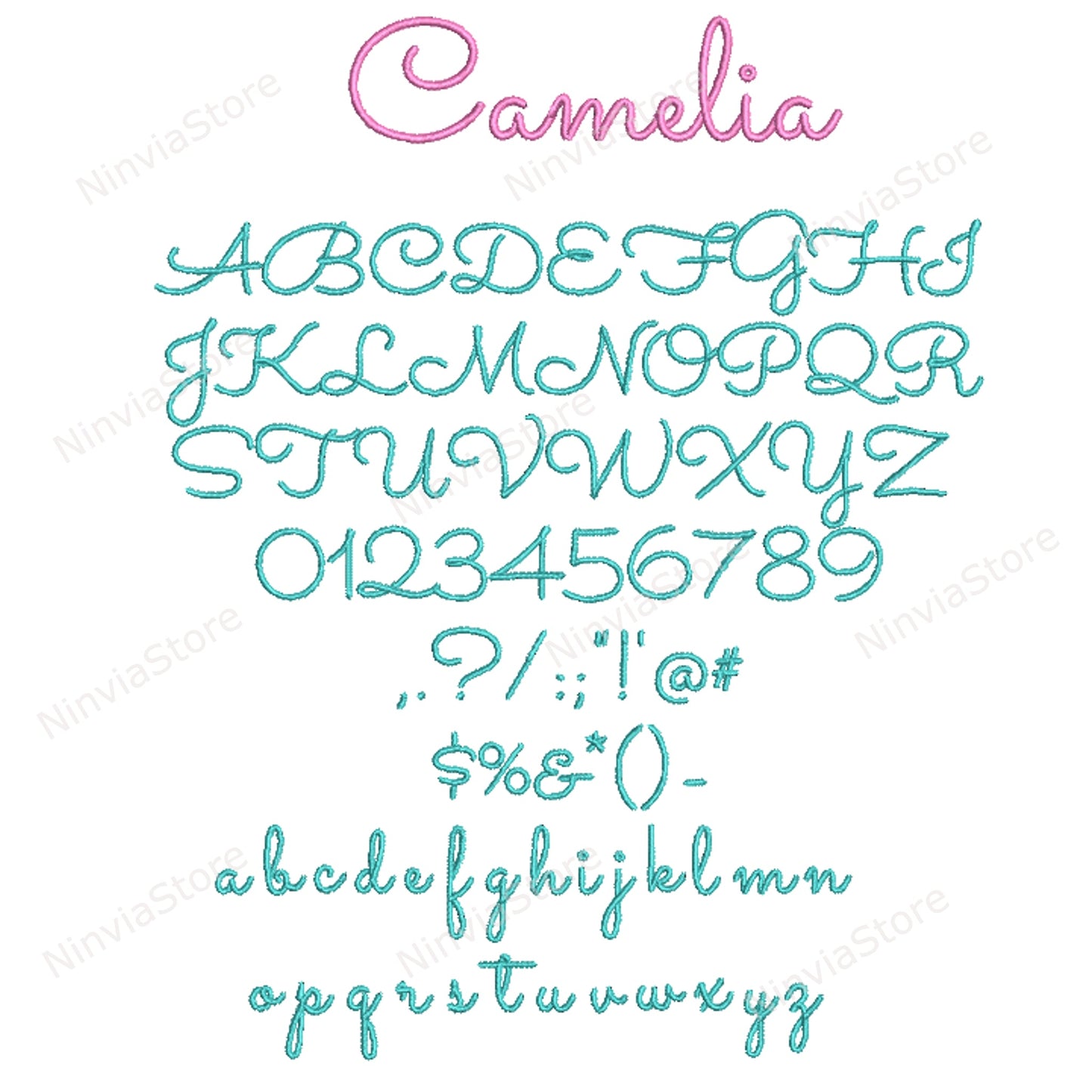 10 VP3 Embroidery Script Fonts Bundle, Cursive Alphabet Embroidery Design, Machine Embroidery Monogram Font VP3