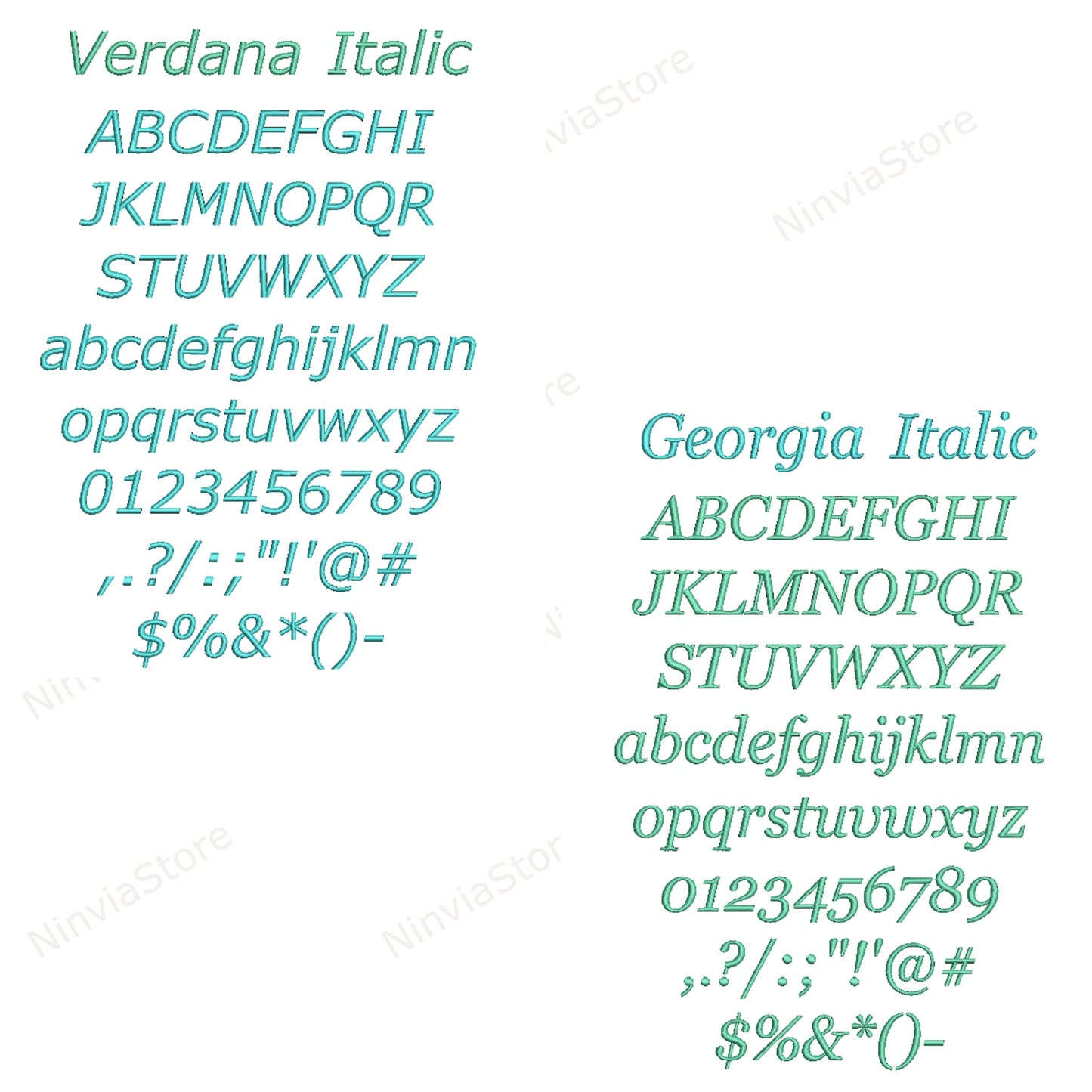 10 VP3 Embroidery Script Fonts Bundle, Machine Embroidery Font VP3, Cursive Alphabet Embroidery Design, Monogram Font
