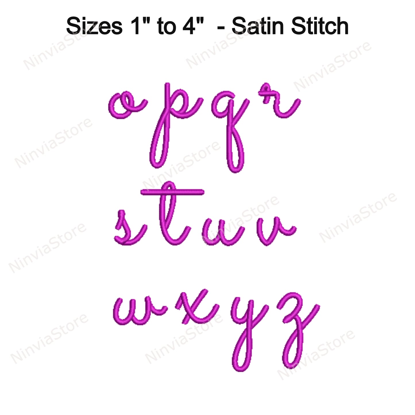 3D Foam Camelia Embroidery Font, Raised Puffy Script Letters, Monogram Alphabet Machine Embroidery Design