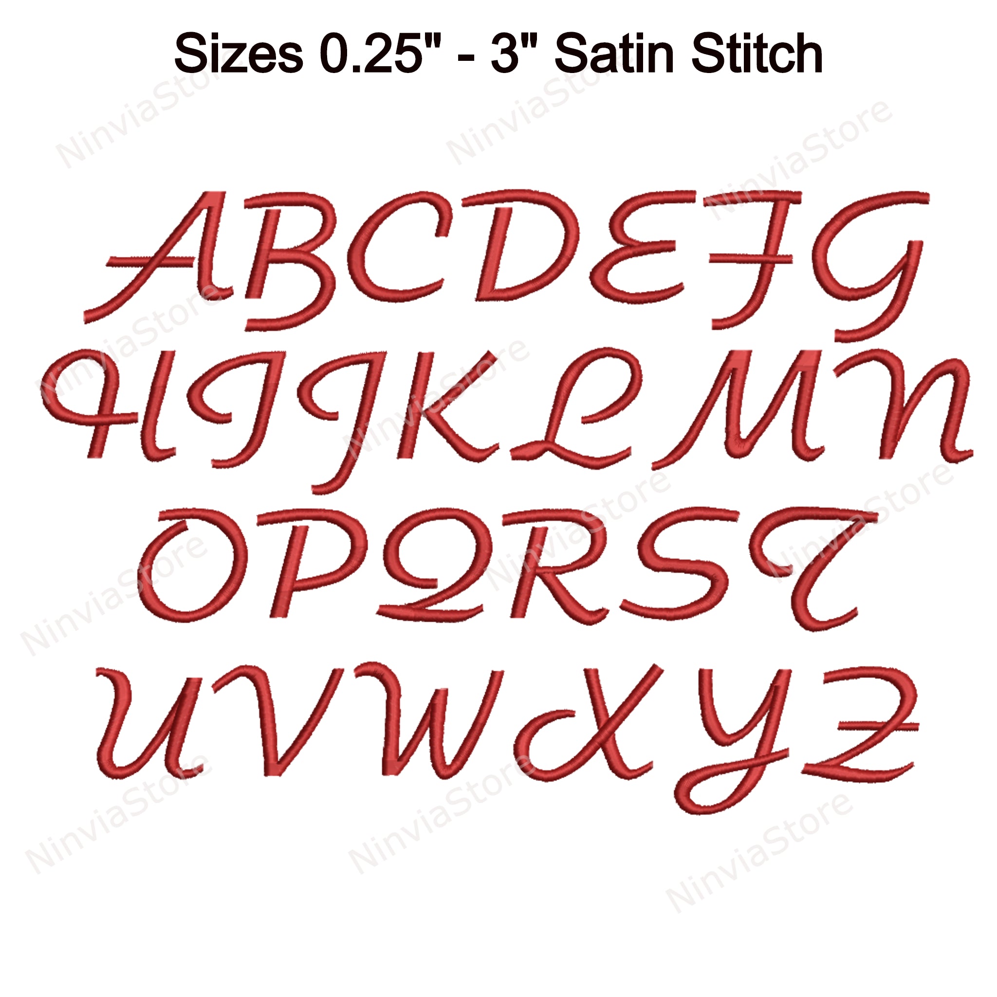 Amadeush Script Machine Embroidery Font 15 Sizes 8 Formats Bx Font Ninviastore 7978