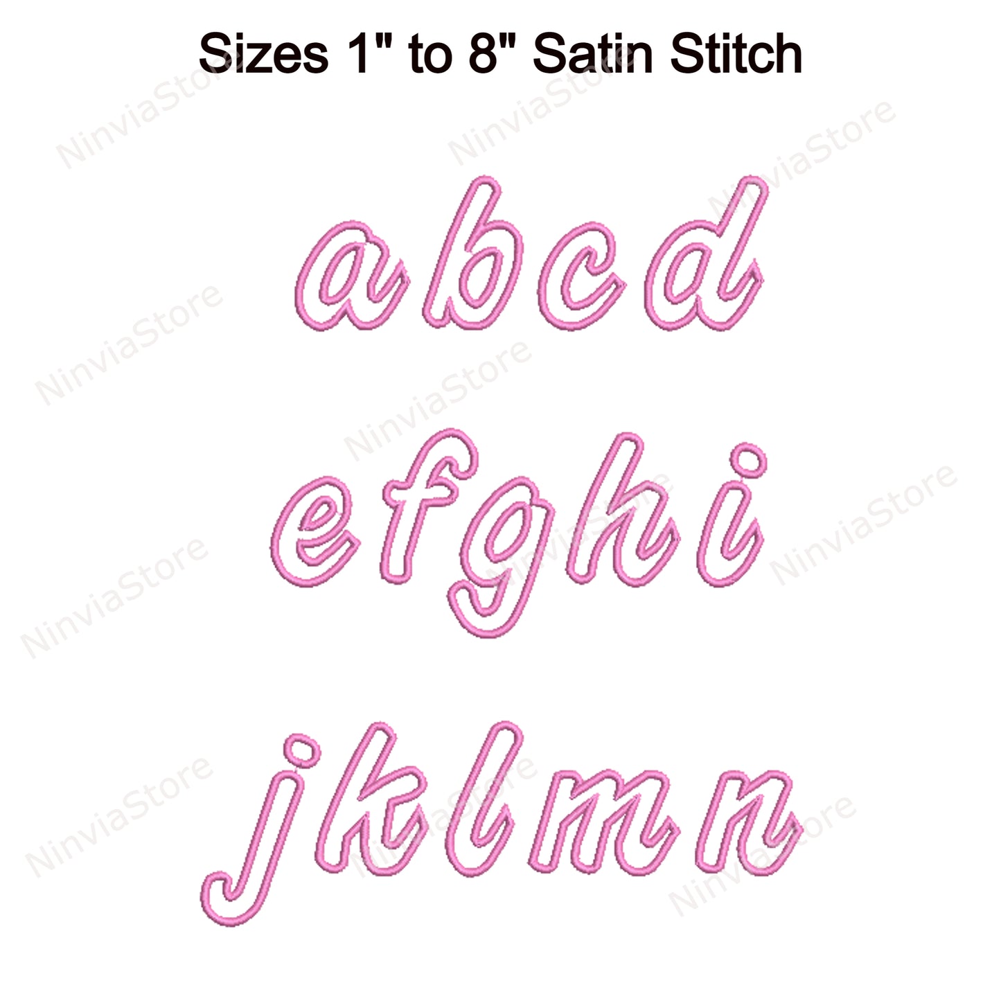 Amanda Outline Machine Embroidery Font, 15 sizes, 8 formats, BX Font, PE font, Monogram Alphabet Embroidery Designs