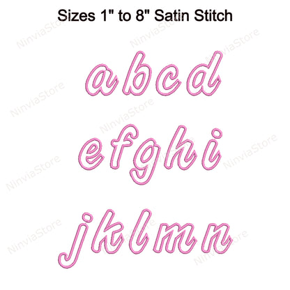 Amanda Outline Machine Embroidery Font, 15 sizes, 8 formats, BX Font, PE font, Monogram Alphabet Embroidery Designs