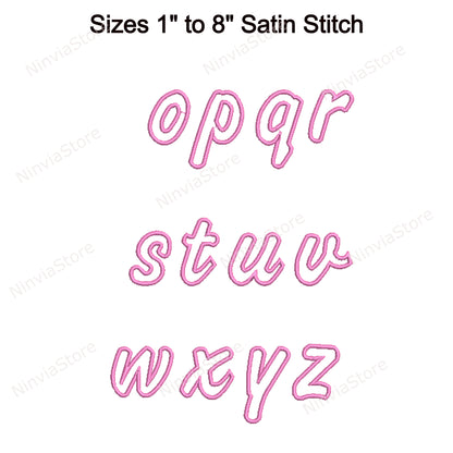 Amanda Outline Machine Embroidery Font, 15 sizes, 8 formats, BX Font, PE font, Monogram Alphabet Embroidery Designs