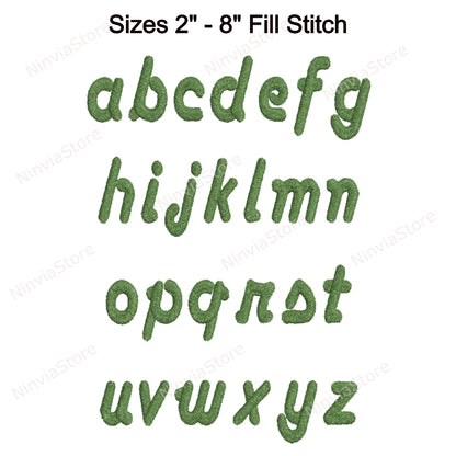 Anaconda Script Machine Embroidery Font, 15 sizes, 8 formats, BX font