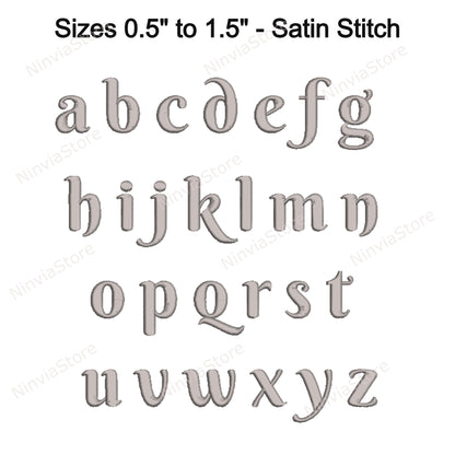 Antique Style Machine Embroidery Font, 15 sizes, 8 formats, BX Font, PE font, Monogram Alphabet Embroidery Designs