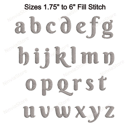 Antique Style Machine Embroidery Font, 15 sizes, 8 formats, BX Font, PE font, Monogram Alphabet Embroidery Designs