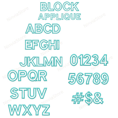 8 BX Applique Broderie Fonts Bundle, Machine Broderie Police BX, Alphabet Broderie Design, Police BX pour la broderie, Applique Monogram Font