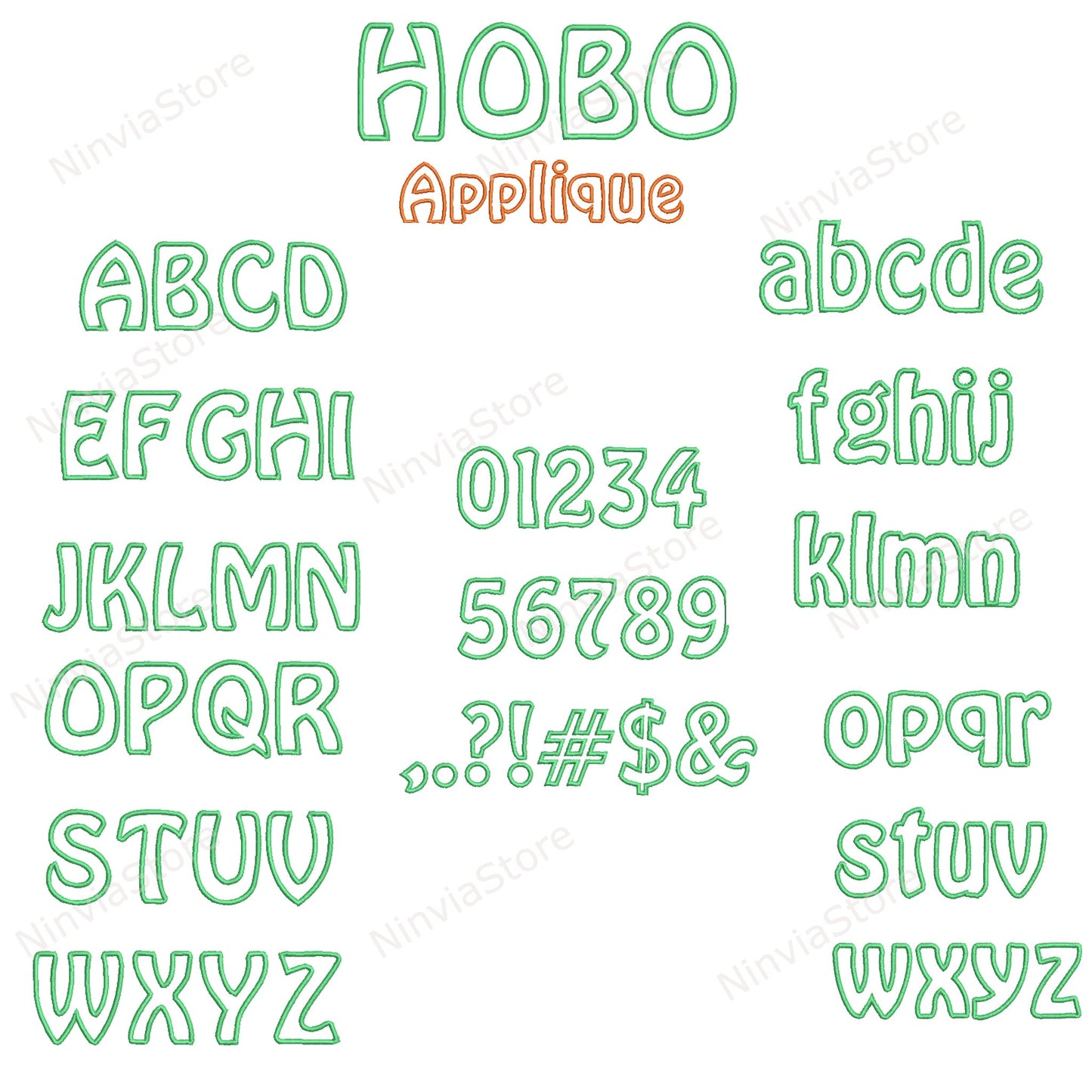 8 VP3 Applikations-Stickschriftarten Bundle, Applikationsmonogramm-Maschinenstickschrift VP3, Alphabet-Stickdesign, VP3-Schriftart für Stickerei