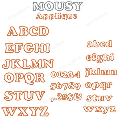 8 VP3 Applikations-Stickschriftarten Bundle, Applikationsmonogramm-Maschinenstickschrift VP3, Alphabet-Stickdesign, VP3-Schriftart für Stickerei