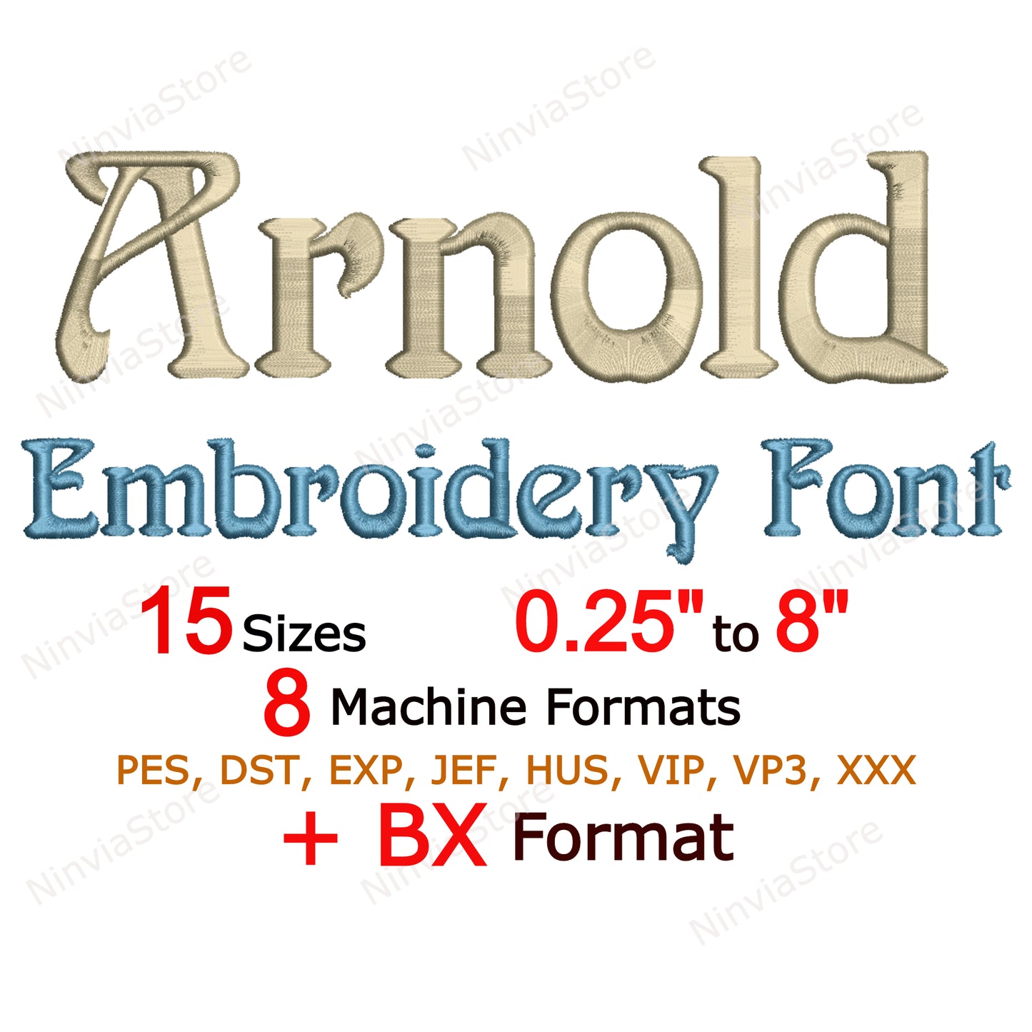 Police de broderie machine algérienne, 15 tailles, 8 formats, police BX, police PE, motifs de broderie Monogram Alphabet