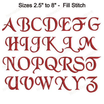 Arabique Machine Embroidery Font, 15 sizes, 8 formats, BX Font, PE font, Monogram Alphabet Embroidery Designs