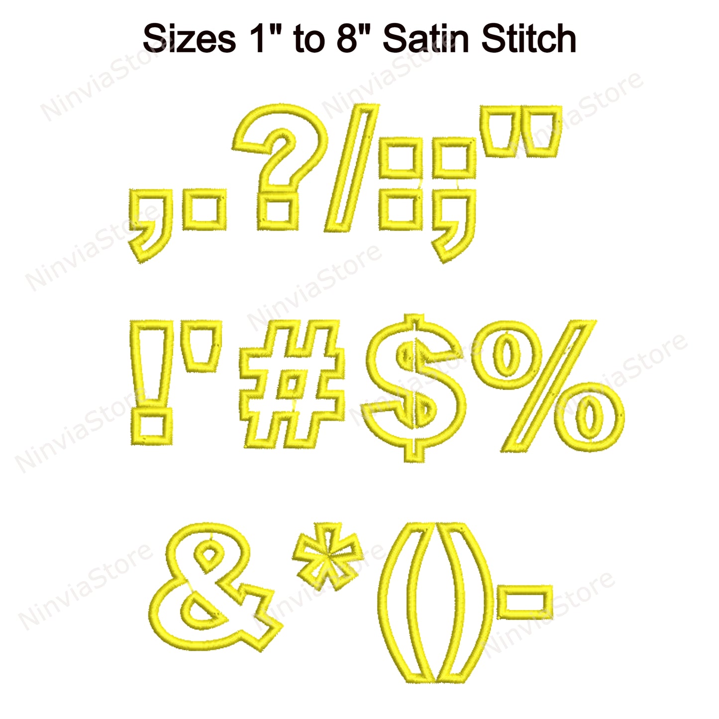 Arial Black Outline Machine Embroidery Font, 15 sizes, 8 formats, Monogram Alphabet Embroidery Designs