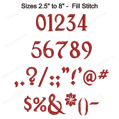 Arabique Machine Embroidery Font, 15 sizes, 8 formats, BX Font, PE font, Monogram Alphabet Embroidery Designs