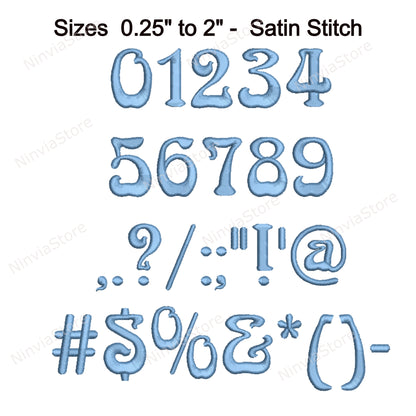 Arnold Machine Embroidery Font, 15 sizes, 8 formats, BX Font, PE font, Monogram Alphabet Embroidery Designs