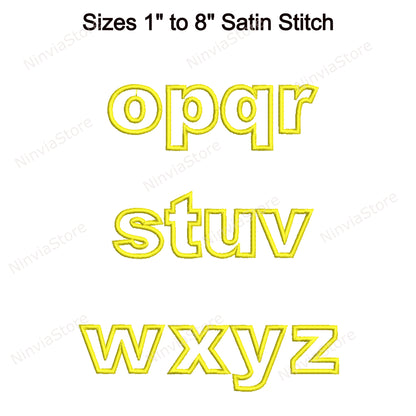 Police de broderie Machine Arial Black Outline, 15 tailles, 8 formats, police BX, police PE, motifs de broderie Monogram Alphabet