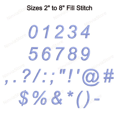 Arial Italic Machine Embroidery Font, 15 sizes, 8 formats, BX Font, PE font, Monogram Alphabet Embroidery Design