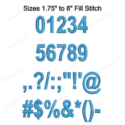 Arial Narrow Bold Machine Broderie Police, 15 tailles, 8 formats, Police BX, Police PE, Monogram Alphabet Broderie Designs