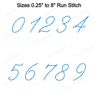 Bean Stitch Machine Embroidery Font, 15 sizes, 8 formats, Ballantines BX Font, Run Stitch Script, PE font