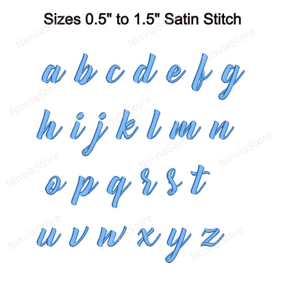 Police de broderie Machine Bernadette Script, 14 tailles, 8 formats, police BX, police PE, motifs de broderie Monogram Alphabet