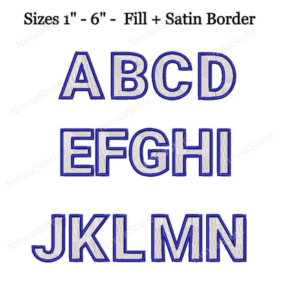 2 Color Block Machine Embroidery Font, Block BX Font, PE font, Monogram Alphabet Embroidery Designs