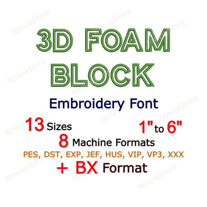 Bloc de police de broderie machine, 15 tailles, 8 formats, police BX, police PE, motifs de broderie Monogram Alphabet