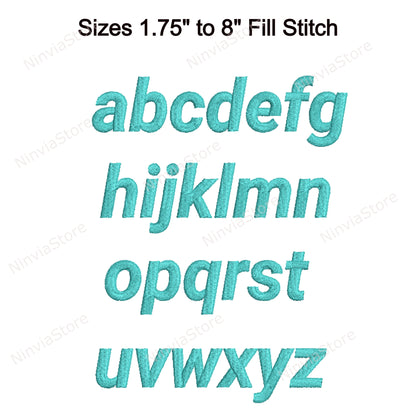 Block Italic Machine Embroidery Font, 15 sizes, 8 formats, BX Font, PE font, Monogram Alphabet Embroidery Designs